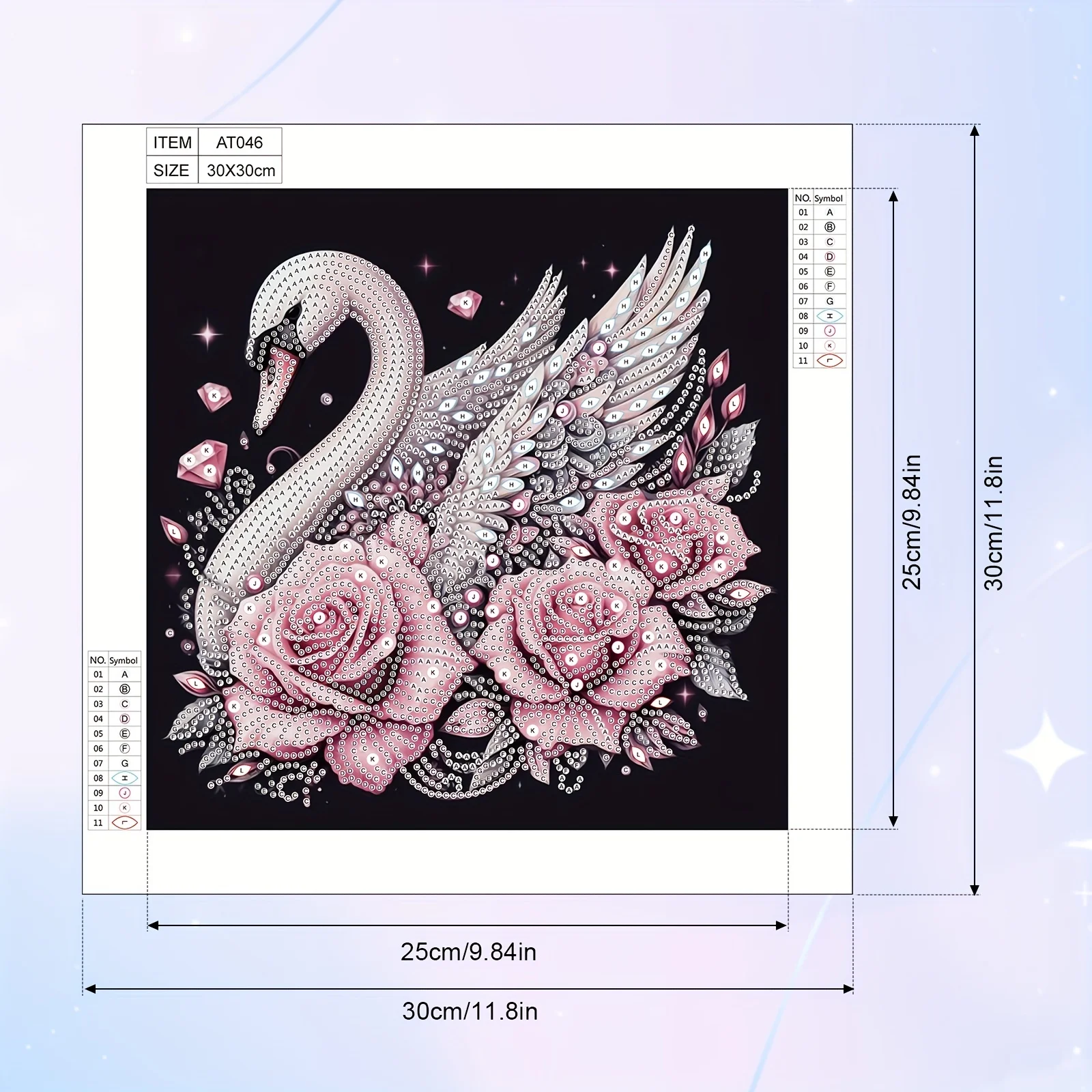 مجموعة Swan 5D DIY Diamond Art Kit - مثقاب جزئي، أشكال فريدة من نوعها، حرفة فسيفساء أكريليك للمبتدئين والكبار - هدية مثالية و Ho