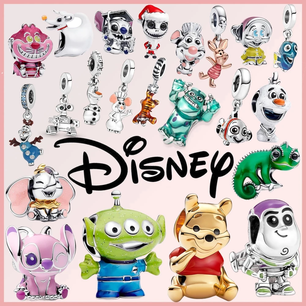 ديزني دامبو ستيتش ميني ويني ديدبول 925 فضة استرخى دلايات 925 بلاتا صالح الأصلي خرز سوار مجوهرات لتقوم بها بنفسك #1