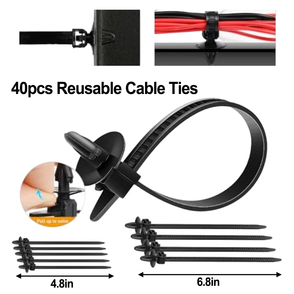 

130Pc Car Wiring Harness Routing Clips with 9 Different Sizes for Automotive Wire Management and Secure Fitting