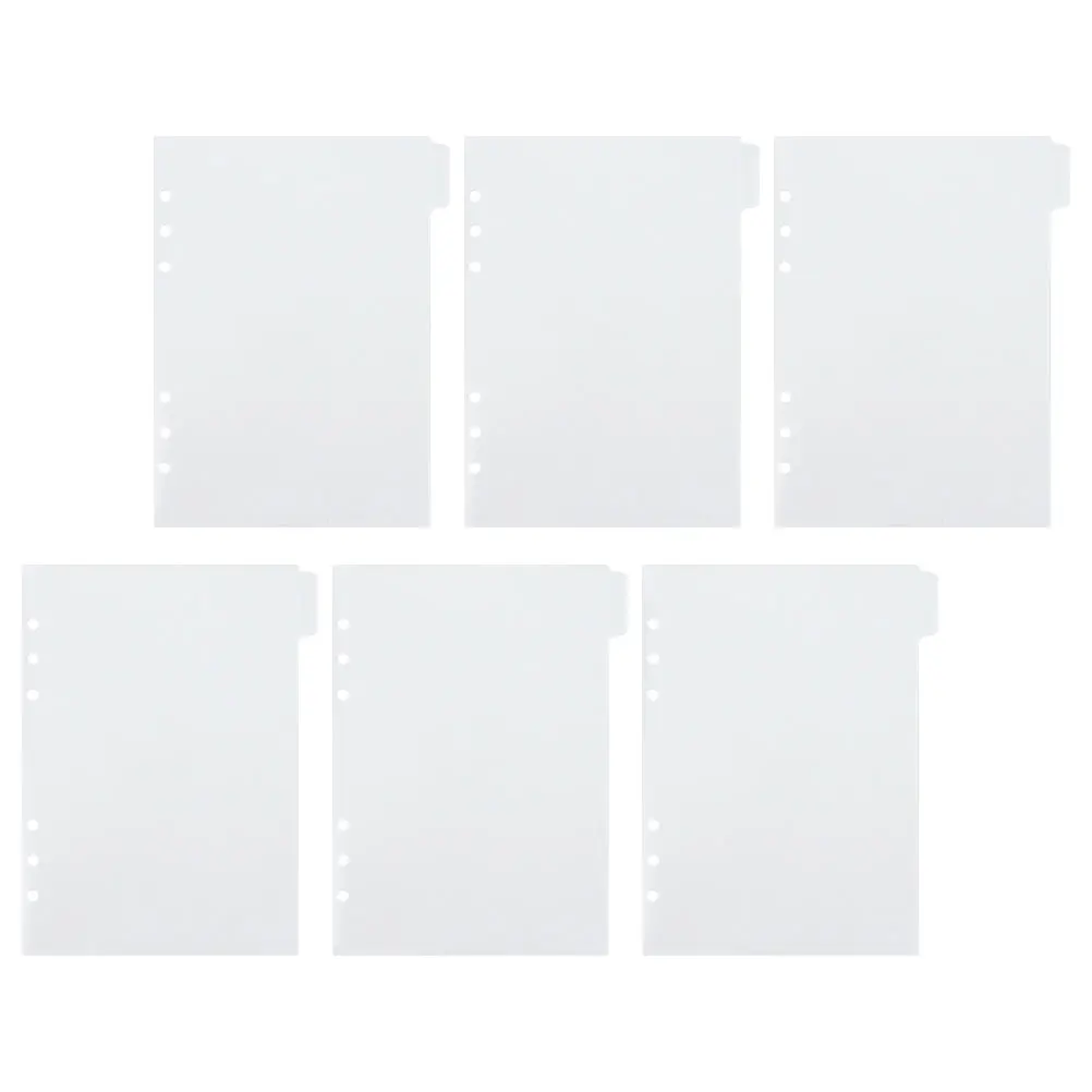 

6 Sheets Dividers Clear Pocket Reusable Lined Paper Storage Budget Insert Office Travel Accessories