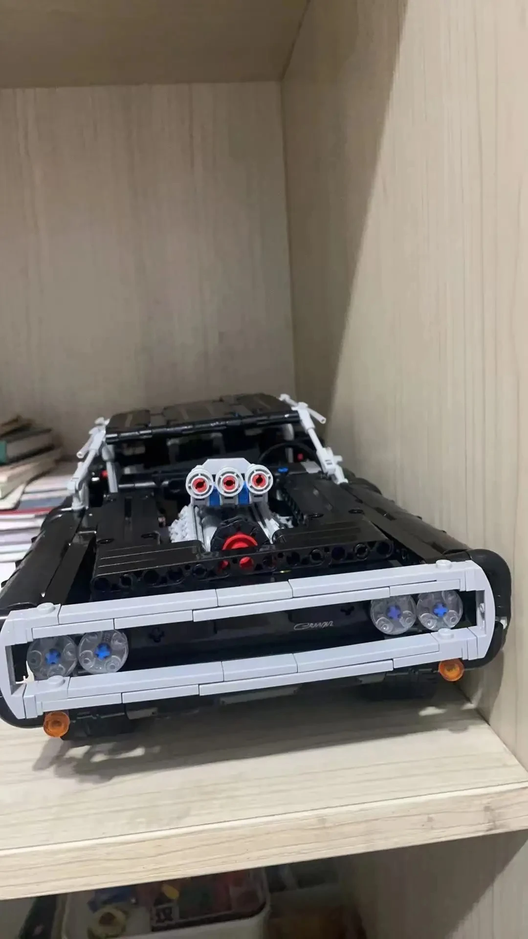 New car dodge charger racing car 2026 building block model movie Fast and Furious famous car brick male and female youth toys ho view 5