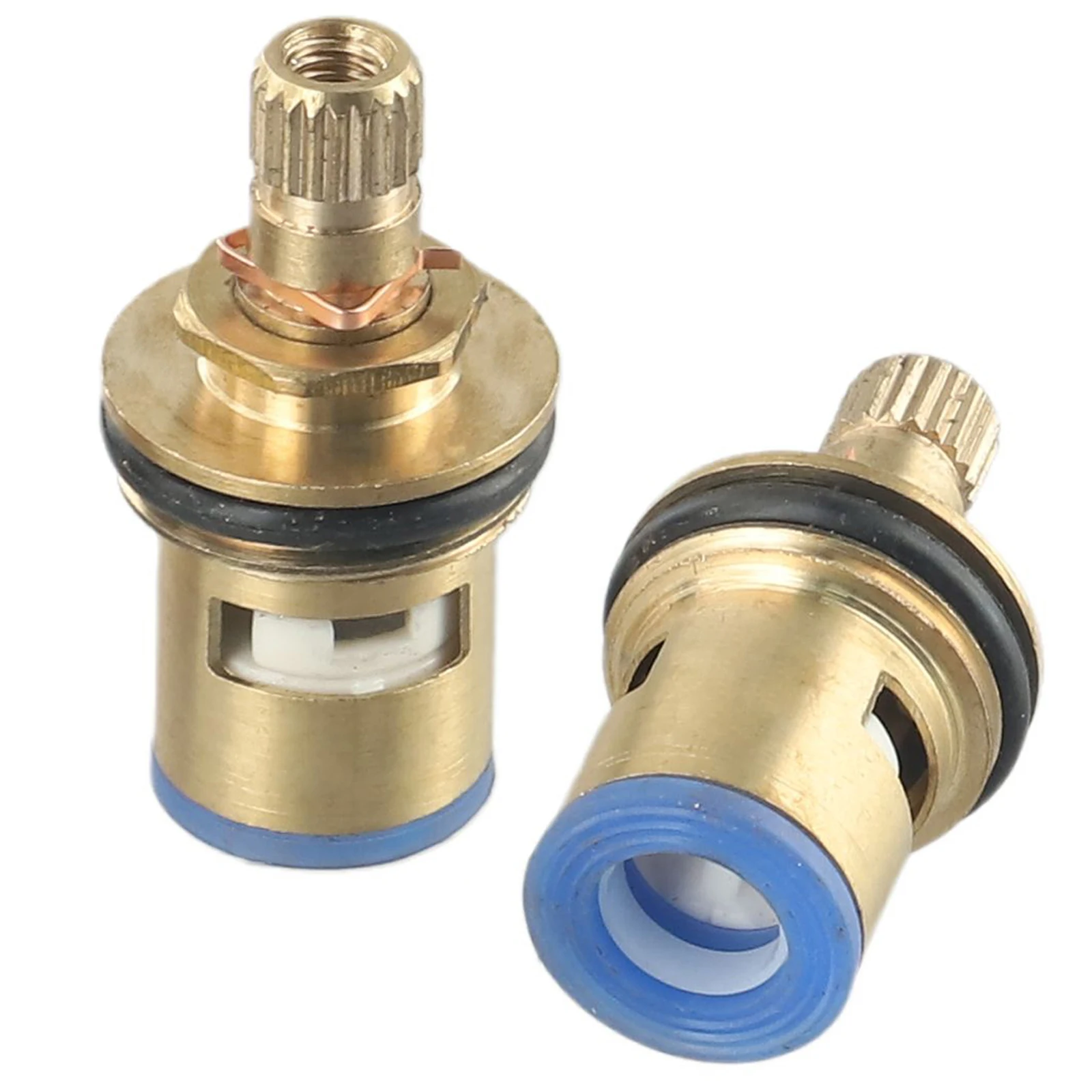 Hot Cold Faucet Taps Handle Knob Copper Valve Taps Reviver Conversion Kit 1/2 Inches Eplacement Heads Thread Basin Sinks Washers