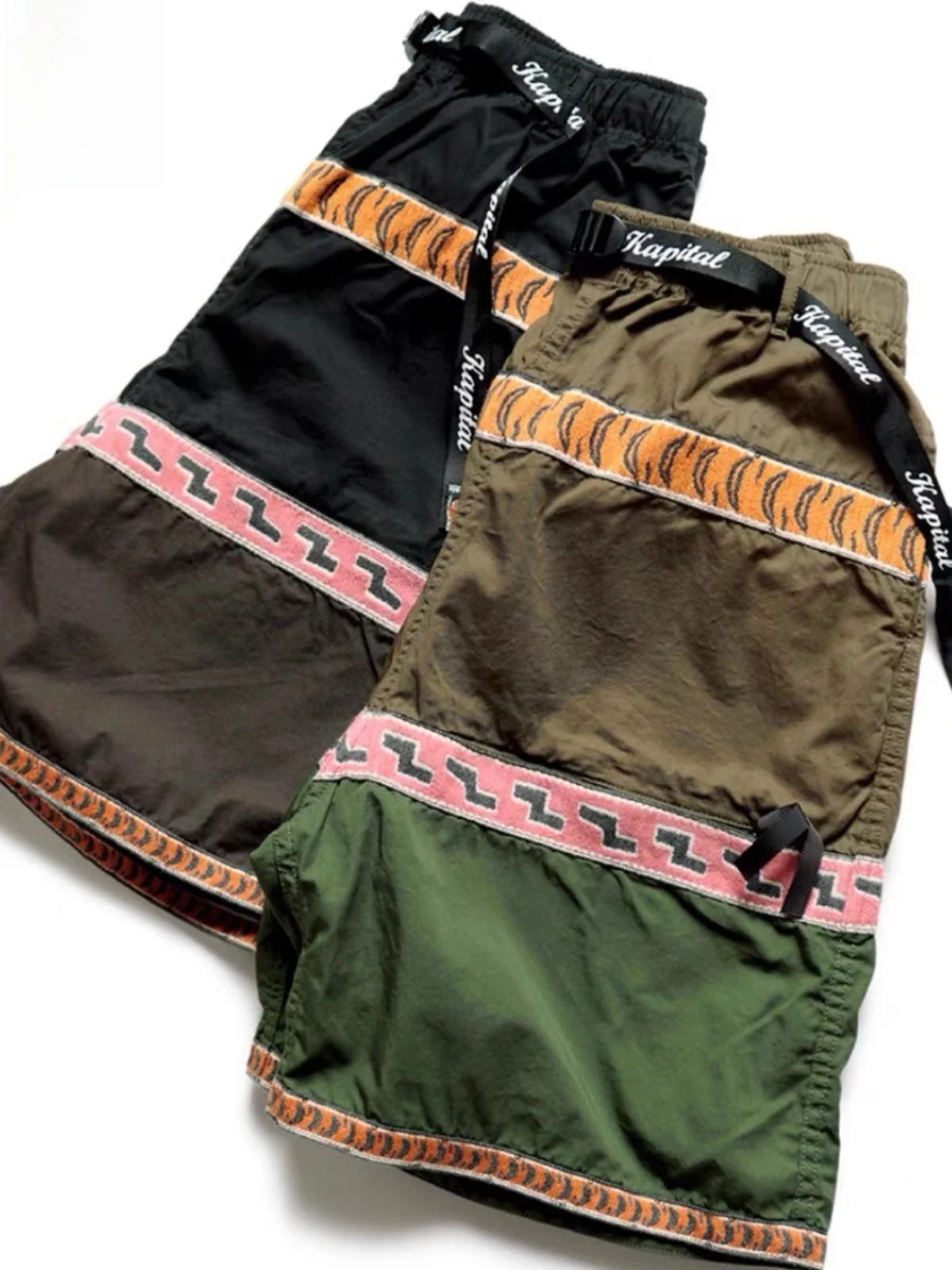 

Kapital 24SS Double Color Tiger Print Loose Fit Breathable Pure Cotton Casual orts ex Youth Spring Summer Autumn