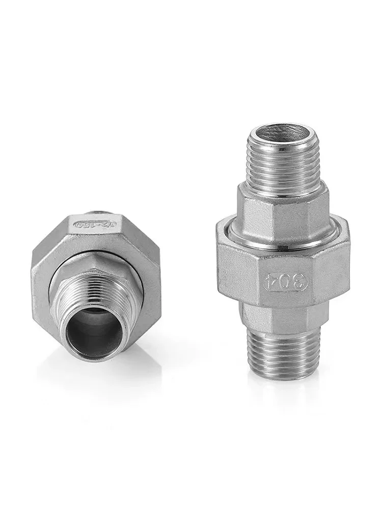 Unión de rosca externa de acero inoxidable 304/316L Unión plana Unión de rosca externa doble rosca externa