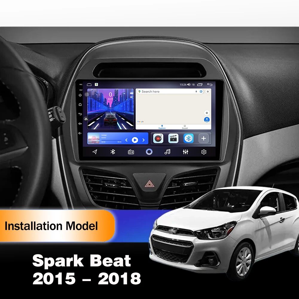 Android 14 Für Chevrolet Spark Beat 2015-2018 Auto Radio Multimedia Player Navigation GPS WIFI Drahtlose Carplay Kopf einheit