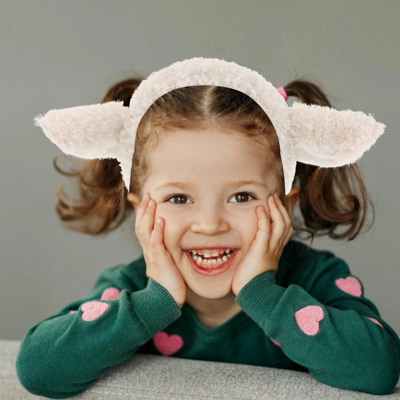 

Повязка на голову с ушками ягненка, обруч для волос с милыми ушками животных для детей и женщин, головной убор с персонажем мультфильма, мягкий теплый аксессуар для волос