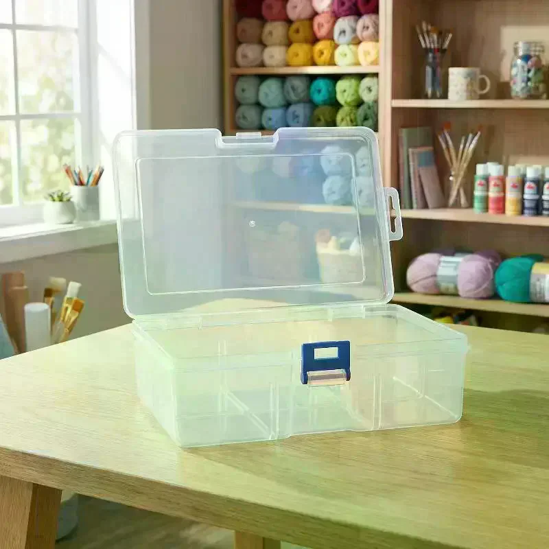 

Plastic Box Rectangular Box Translucent Box Packing Box Storage Box Dustproof Jewelry Storage Case Container