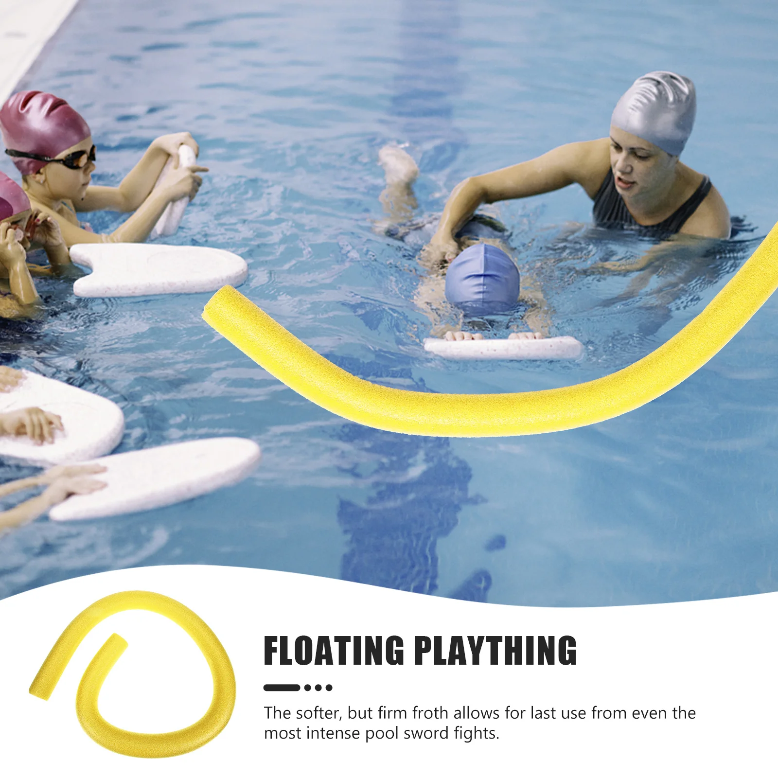 إسفنجة عائمة بألوان زاهية لحمام السباحة المعكرونة، خفيفة الوزن ومحمولة للعب المرح في بحيرة حمام السباحة