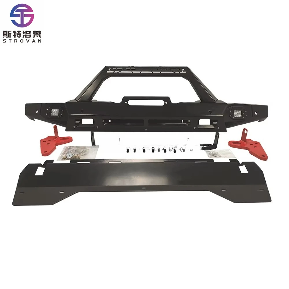 

AQTA 2022 Gladiator Bullpen Full Width Front Bumper Cross Country Modification Anti-Collision Bullbar(Winch Not Include)