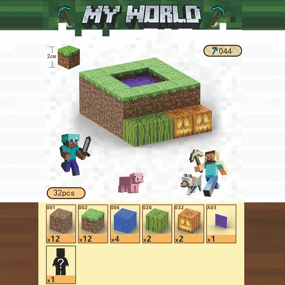 Creative My Famous Scene World Magnetische Bausteine Ziegel Modell Tech Kinderspielzeug für Kinder Jungen Mädchen Weihnachtsgeschenke ab 3 Jahren