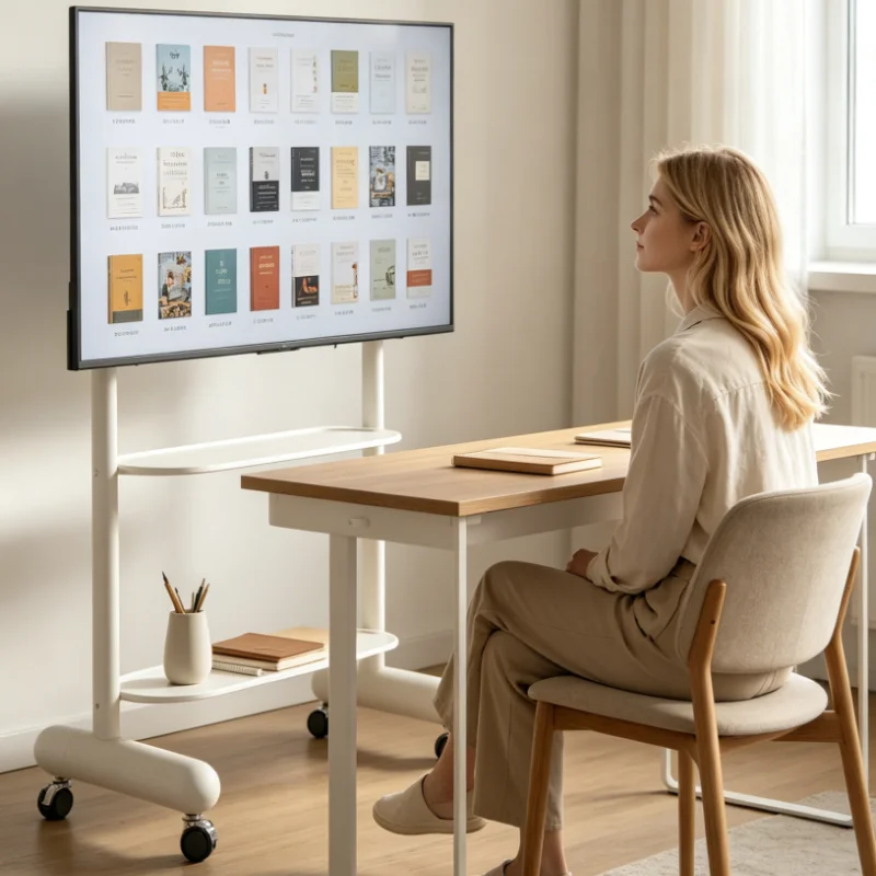 Nordic TV Carts Multifunctional Portable Tv Stand with Lockable Wheels Thick Iron Frame for Living Room Gaming Room TV Racks