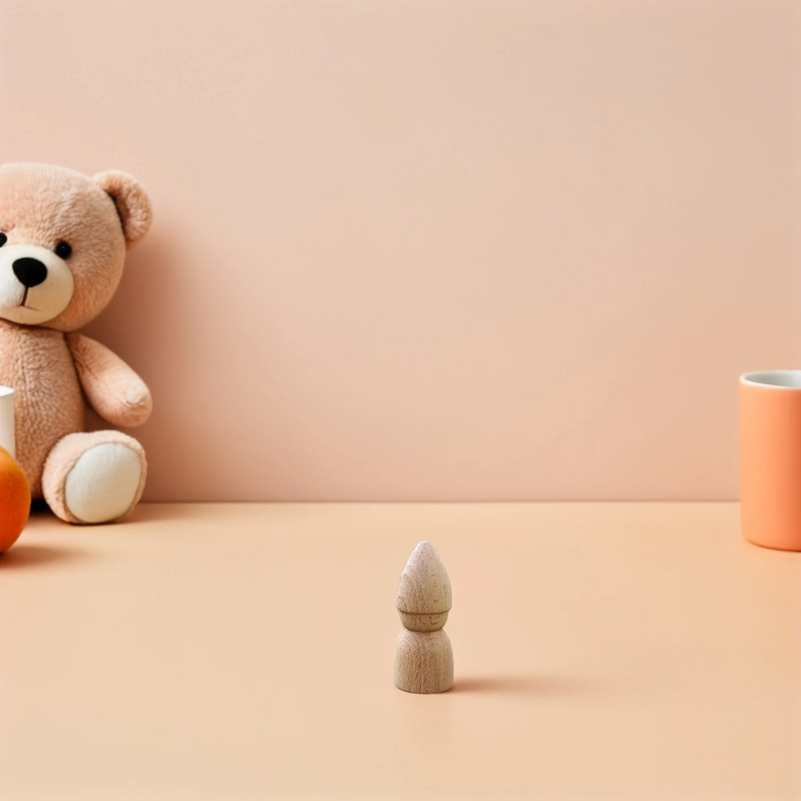 

6Pcs Wood DIY Hand-Painted Puppets Natural Color Smooth Surface Kids Creative Desktop Ornaments Craft Supplies for Handcraft