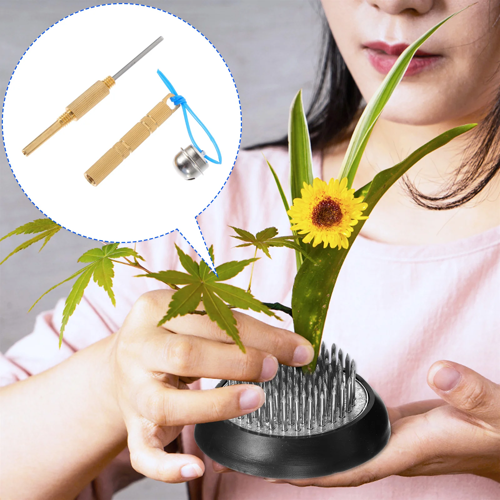 

Kenzan Needle Straightener Durable Stainless Steel Pin Cleaning Tools Floral Frogs Straightening Tool Floral Frogs Cleaning Tool