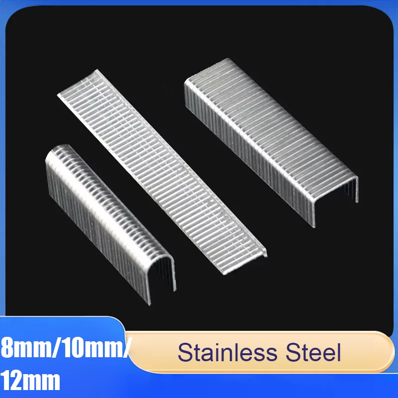 

8/10/12mm 1000 pieces U/T/Door Shaped Staples Brad Nails for Furniture Upholstery Staple Gun Stapler Machine Accessories