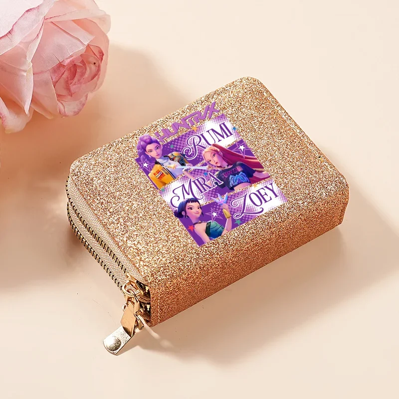 K-pop Saja Boy Huntrix محفظة نسائية للعملات المعدنية هدية k pop Warriors HUNTRX رومي ميرا زوي حقيبة بسحاب طالب شيطان الصيادين محفظة أنيمي #5