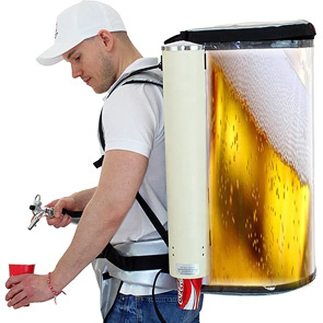 Beverage dispenser backpack 19 liters beer cola coffee supplier for sale seller hawker mobile portable