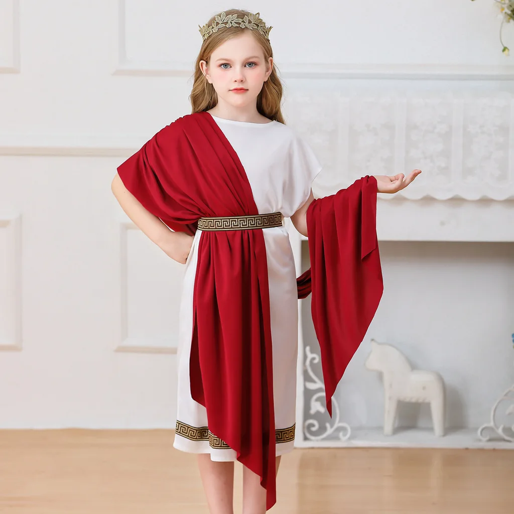 

Halloween Children's Costumes Cosplay Greek Mythology Men's and Women's Clothing Roman Carnival Costumes Toga Robes