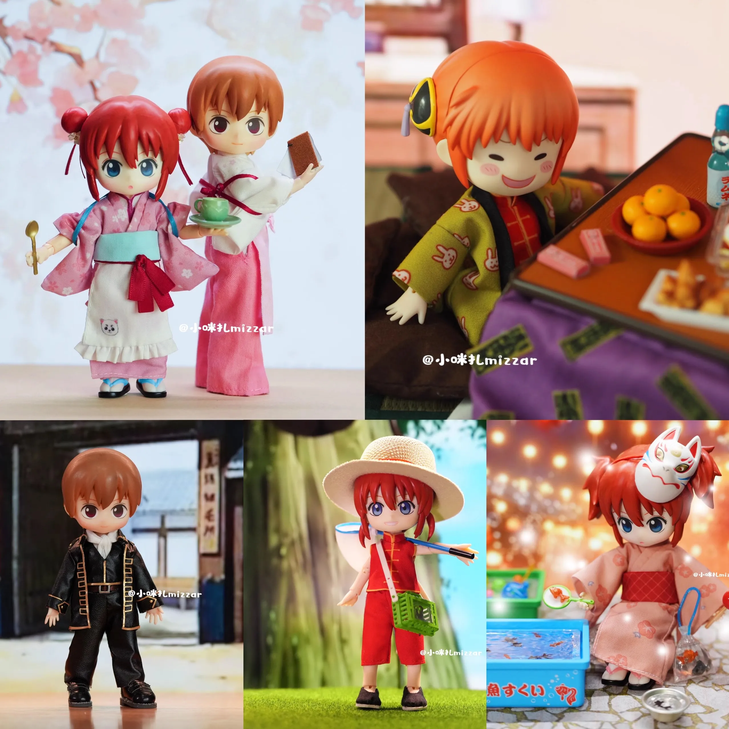 

Okita Sougo Kagura Ob11 Clothes おきた そうご かぐら1/12 bjd Costume Anime Game Cosplay Handmade Product Toys Accessories