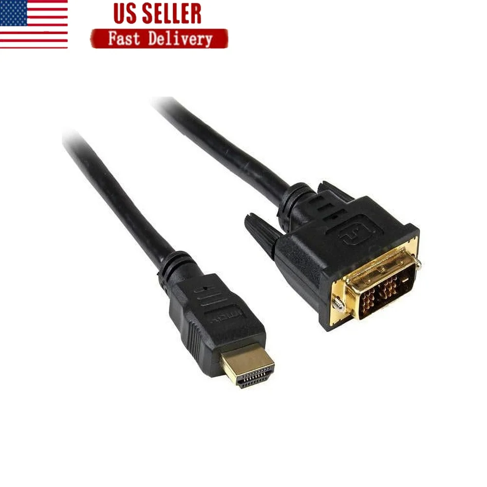 

Кабель HDMI-D длиной 10 футов, адаптер M/M для подключения ноутбука HDMI к монитору DVI, проектора, видеовыхода, цифрового интерфейса, 3 м