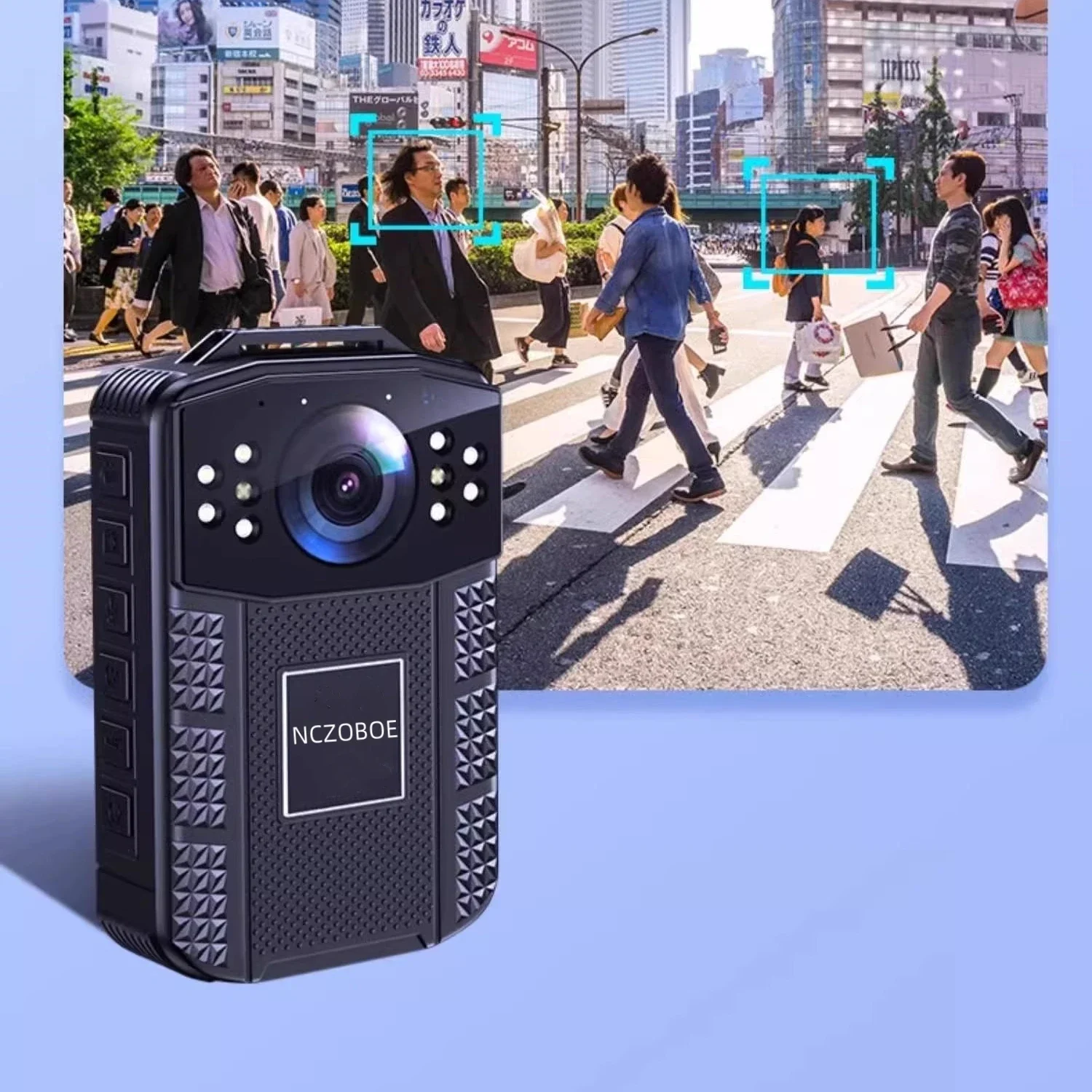 NCZOBOE Body Cam  Remote Control Touch Screen HD1296P  Updated Body Camera Mini Camera Extra Lens BodyCam