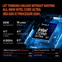 OneXPlayer Super V 14" 2.8K OLED 120Hz Gaming Laptop Tablet Intel Core Ultra X7 358H Arc B390 48GB DDR5 1TB SSD 85.58Wh Battery 3