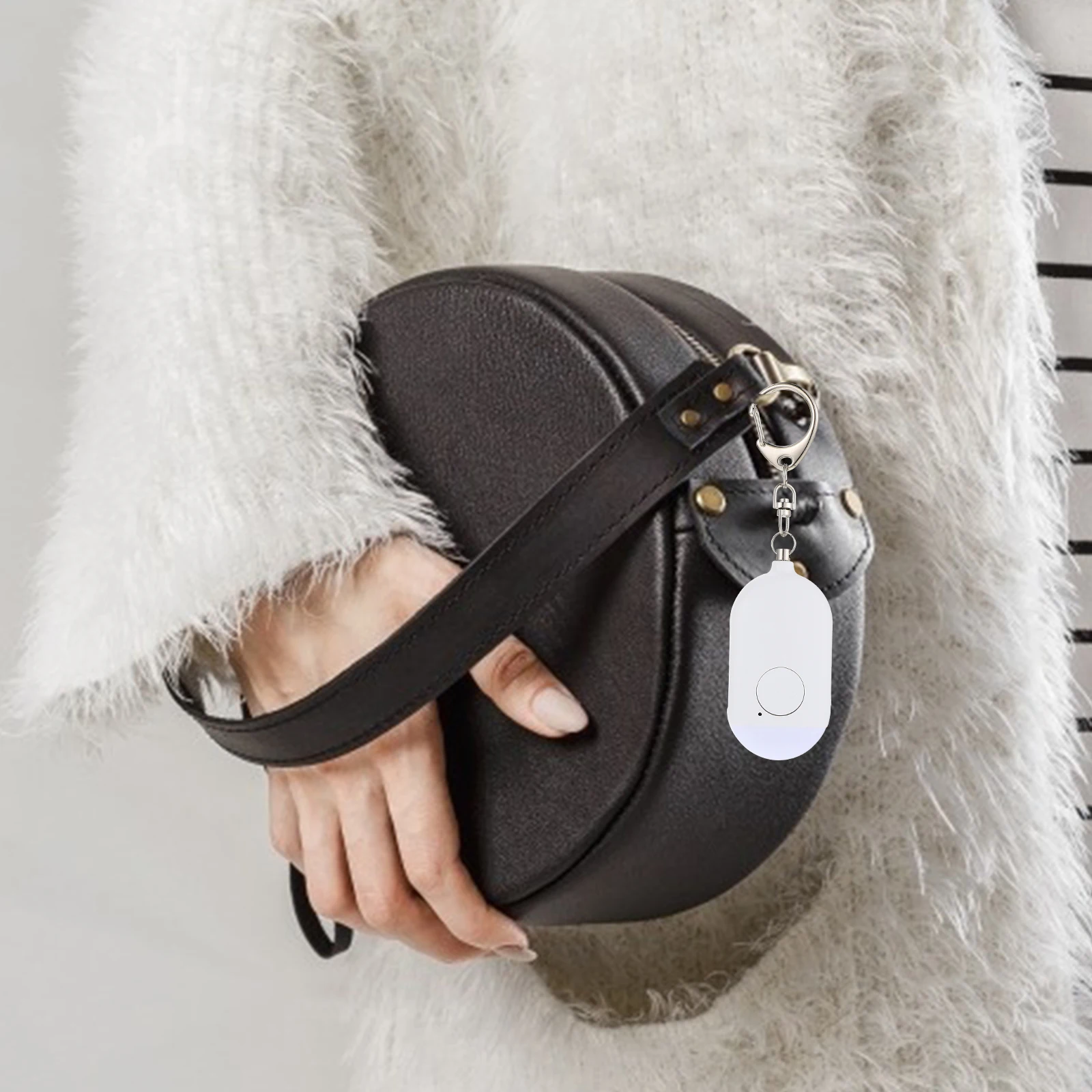 Anti-wolf Alarm Flashlight Keychain Portable Safety Mini Personal PC Elderly