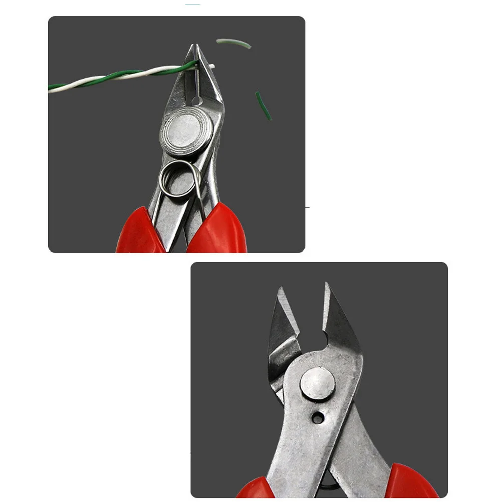 

Portable Stainless Steel Wire Cutters Multi-Purpose Pliers for Electronic Telecommunications Industries Red Mini Pliers