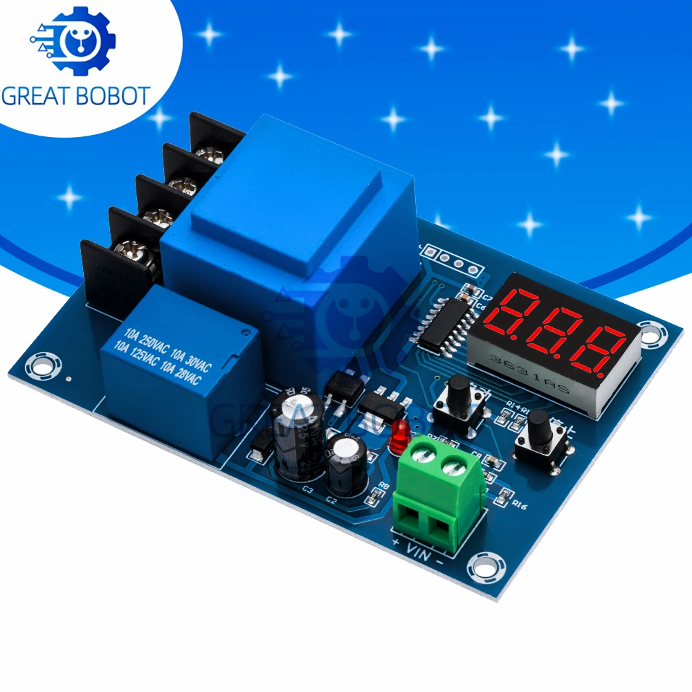 XH-M602 Batterielademodul mit digitaler Steuerung: AC 220 V-betriebenes Lithium-Speicher-Batterieladegerät mit Steuerung, Schalter und Schutz