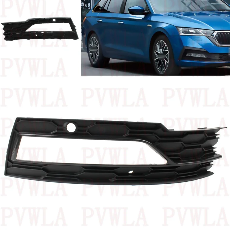 

car accessoire For Skoda Octavia 2020 2021 2022 2023 Right Side Front Bumper Fog Lights Lamp Grille Cover 5E3807682