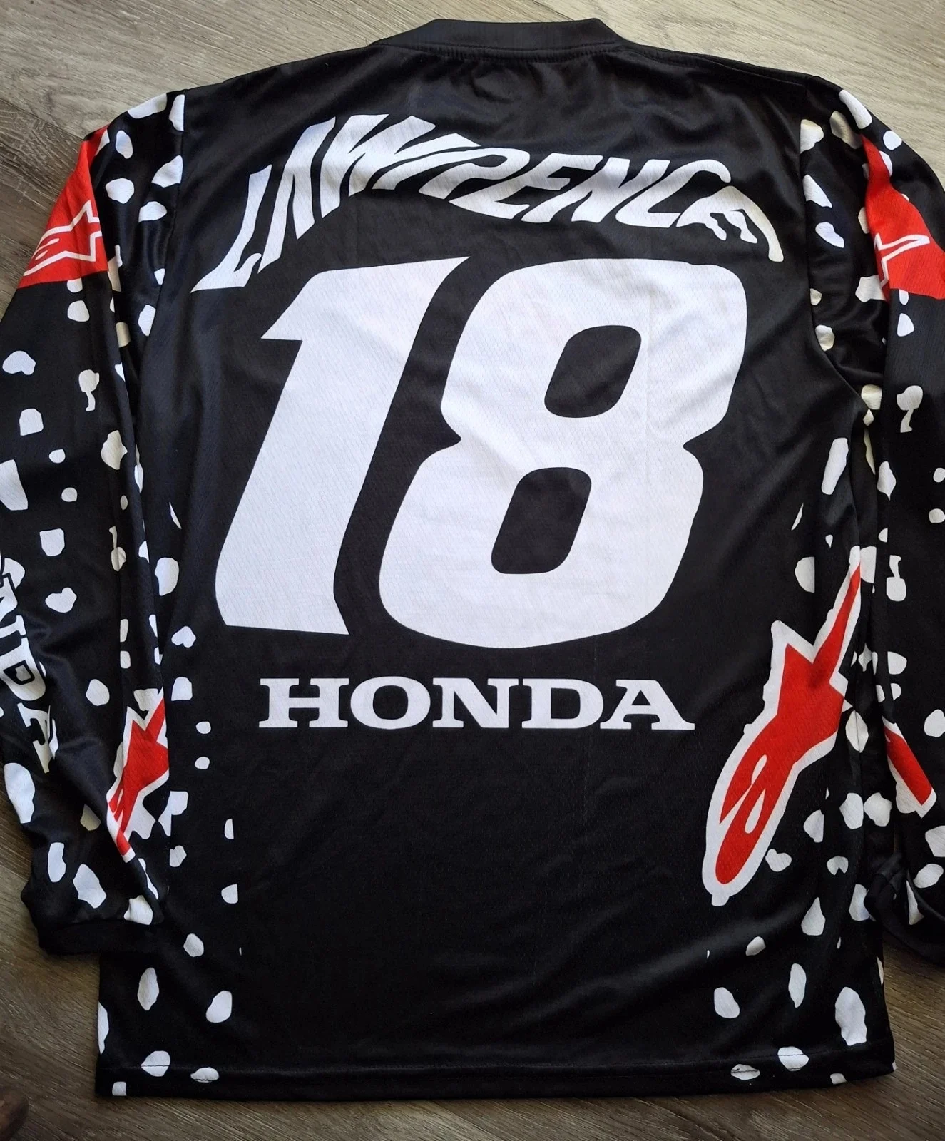 

Летняя мото-велосипедная футболка унисекс с длинными рукавами Honda, дышащая майка для мотокросса # Униформа для любителей гонок на мотоциклах 18 лет