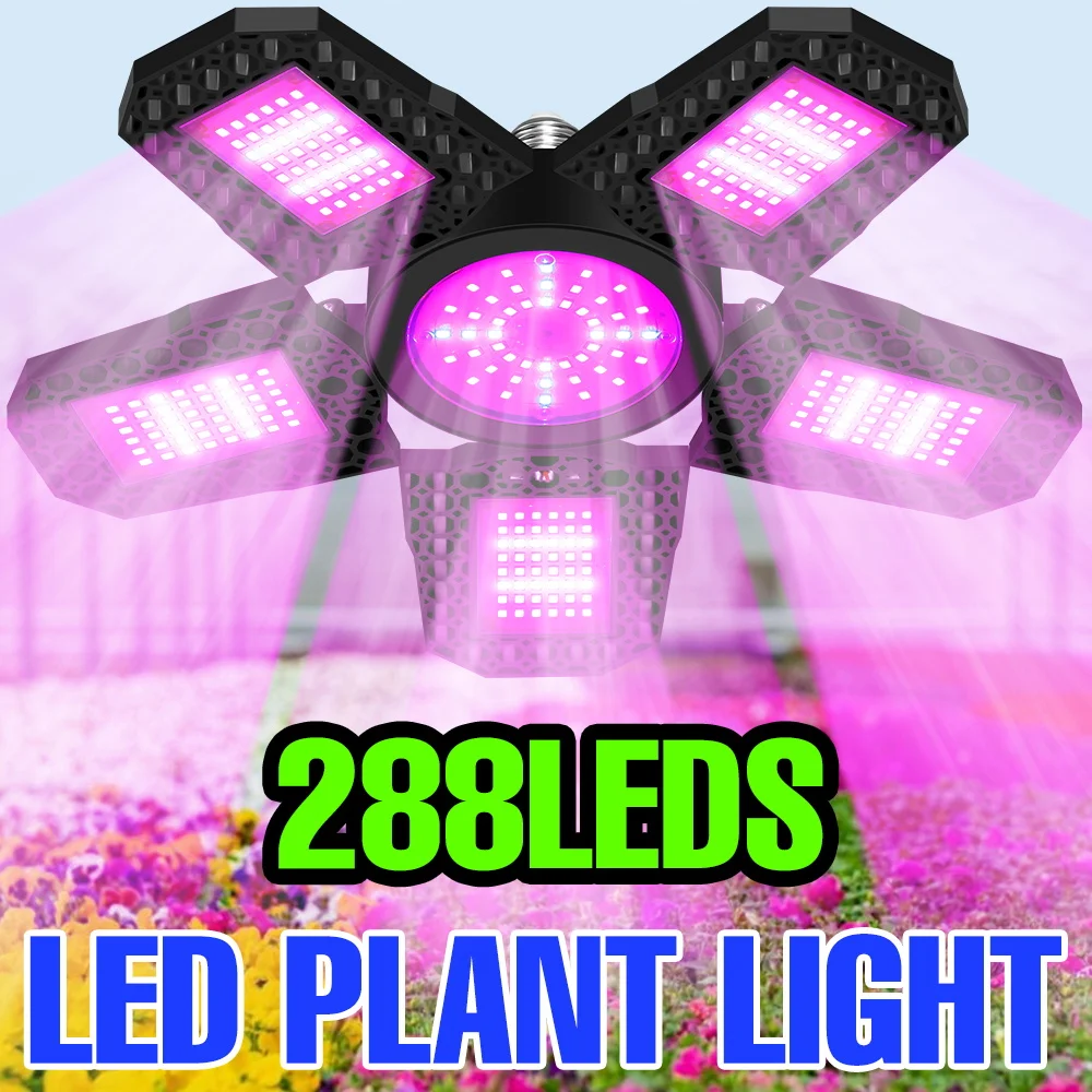 

E27/E26 LED Grow Light Full Spectrum Plants Lamp Greenhouse Tent Flower Vegetables Hydroponic Cultivation Sunlight Fill Lighting