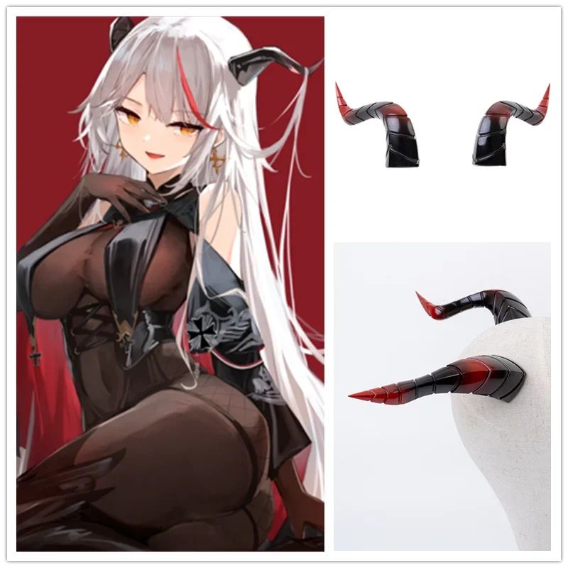 

Аниме Azur Lane Ägir Косплей Рога Заколка Для Волос Заколка Для Косплея Реквизит Головные Уборы Хэллоуин Костюм Аксессуар Опора