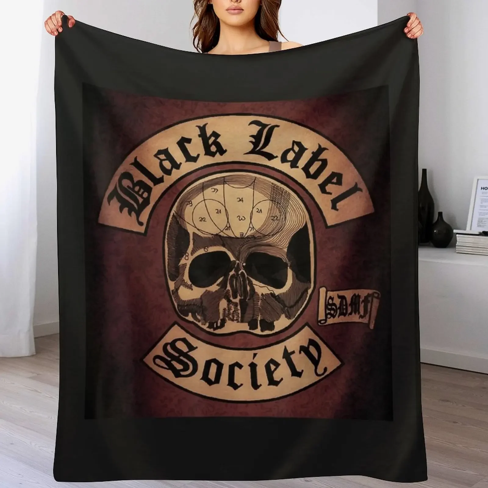 

black labels black labels society logo Throw Blanket Multi-Purpose blankets ands Plush Summer Blankets