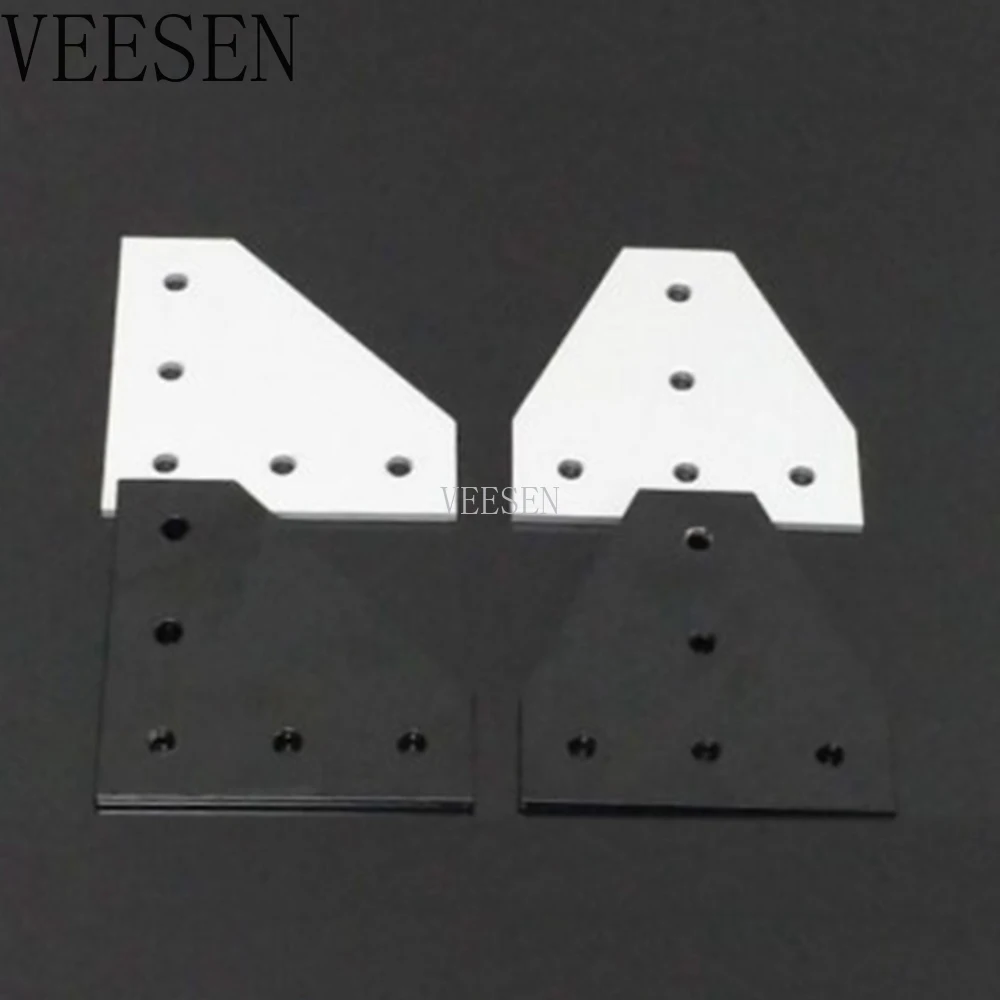 2pc/set Joint Board Plate 5 Hole 90 Degree Corner Angle Bracket 6063-T6 20s For 2020 Aluminum Profile   Connection