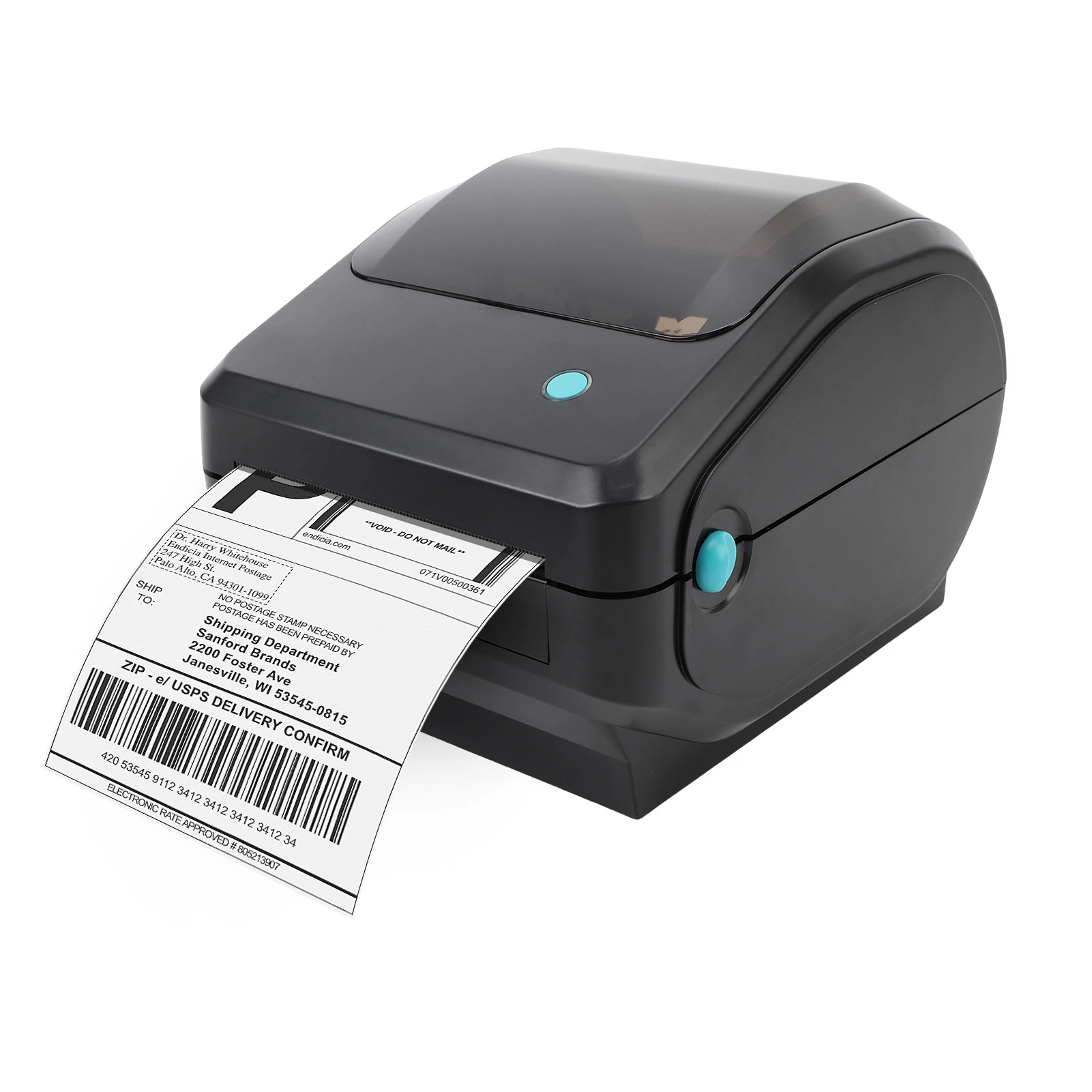 

108mm Bluetooth Label Printer 4 Inch Thermal Printer Wireless & USBAll in One 110mm Width Paper Width for Shipping Packages Tag