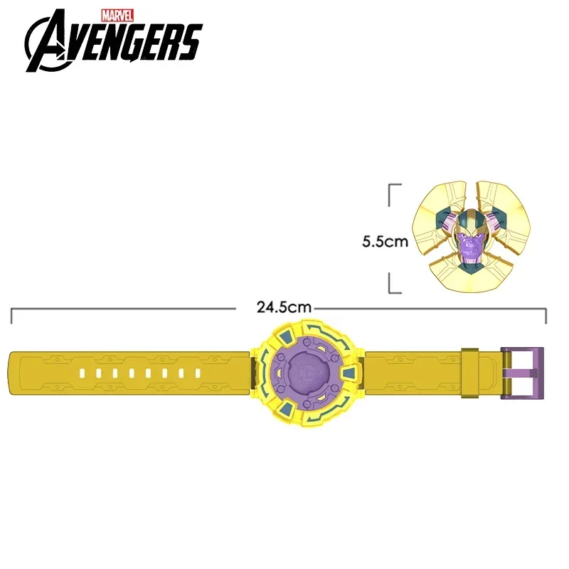 Nova marvel vingadores thanos estilo 2 pçs fidget spinner pulseira três tipos de brilho filme conjunto de brinquedos periféricos menino presentes aniversário