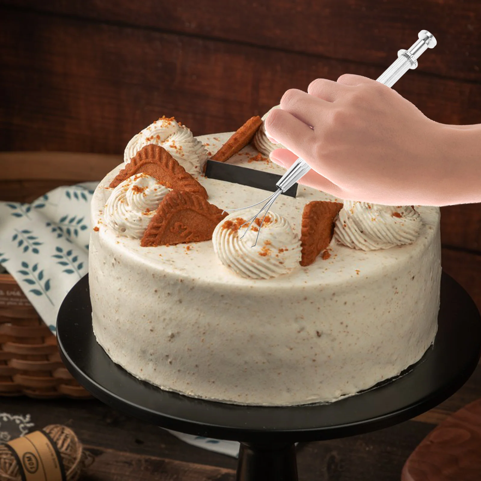 

1 Set Of Cake Decoration Tools Multi-Use Metal Tweezers Non-Slip Grabber For Baking Decorating Supplies Long Tweezer Jewelry