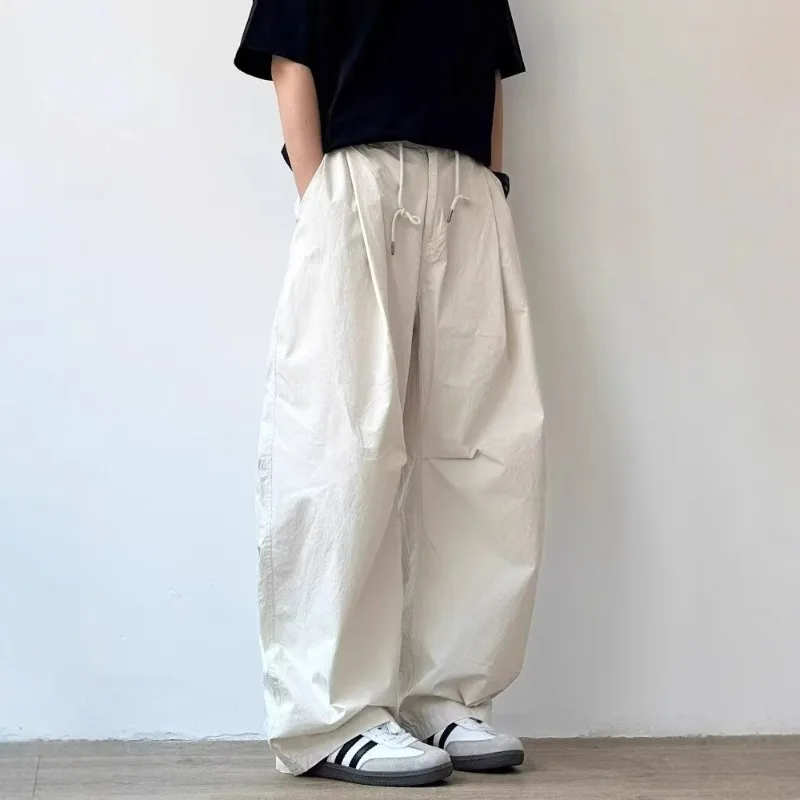 2026 Summer New Korean Sports Casual Pants Autumn Japan Fashion Streetwear Harajuku Men's Loose Wide Leg Pants Sweatpants