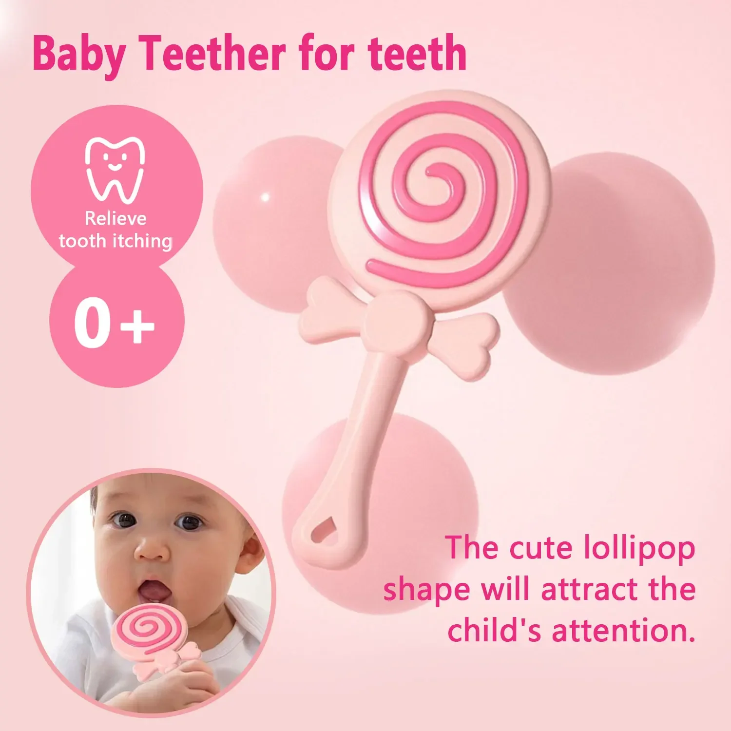 

Милый детский прорезыватель, фотоаксессуары, подходит для детей от 0 до 24 месяцев, молярный прорезыватель, специально для малышей.