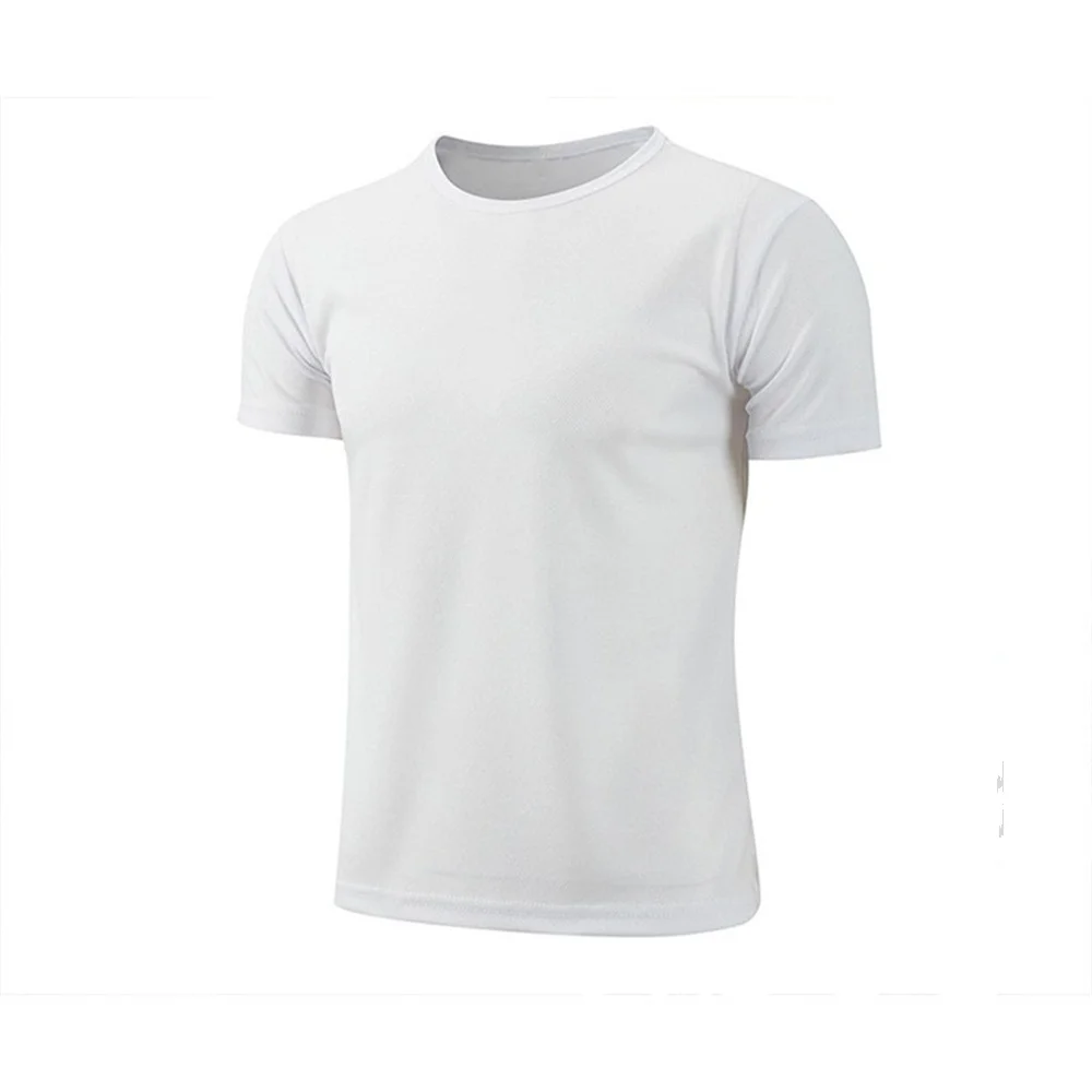 2024 Gym T-shirt Men Casual sports t shirt Male Fitness Bodybuilding shirt Tee Short Sleeve Quick Drying Solid color clothing