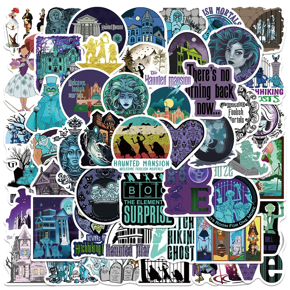 

10/30/50pcs Horror Movie The Haunted Mansion Stickers Cartoon Graffiti Sticker DIY Laptop Phone Notebook Cool Waterproof Decals