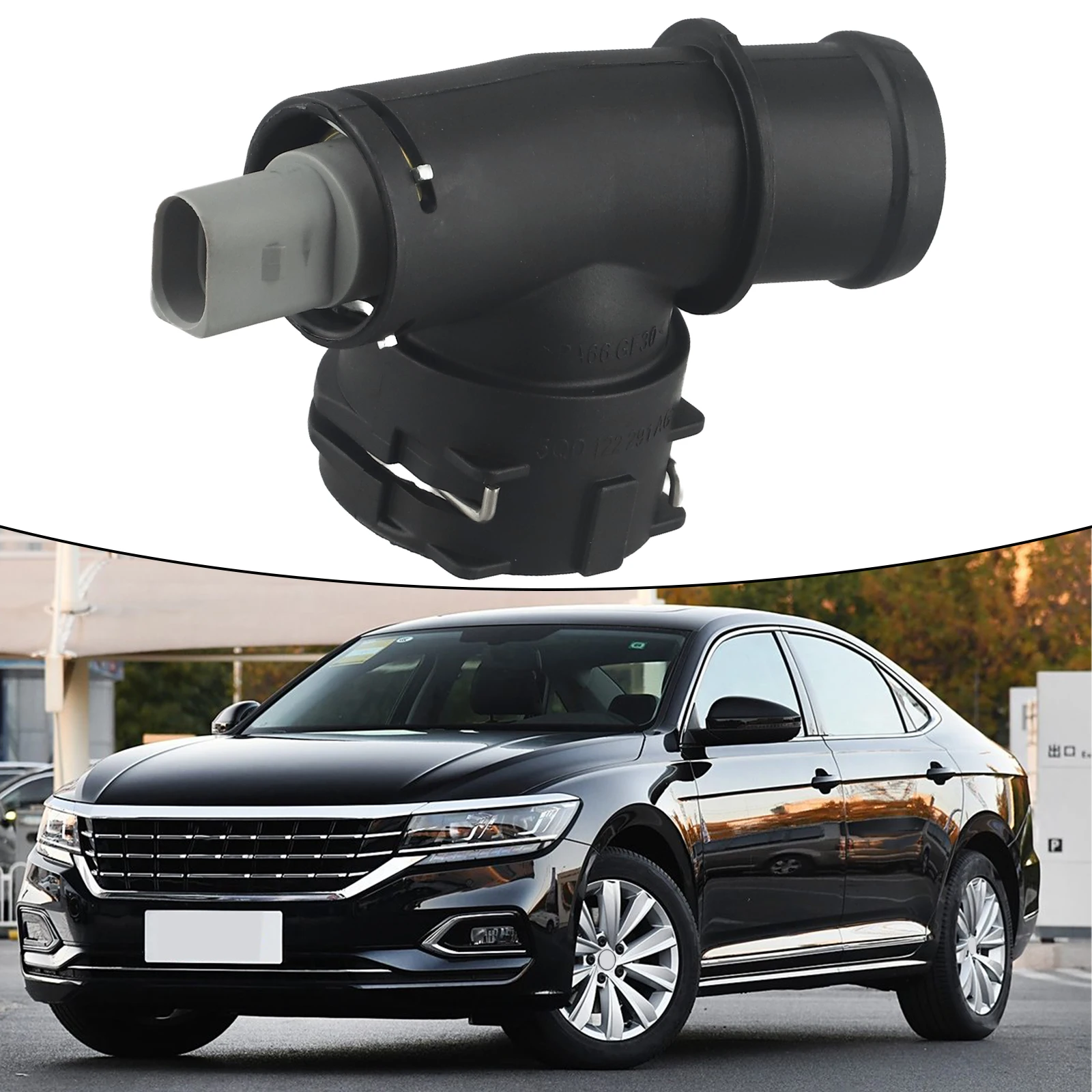 

Coolant Flange 5Q0122291T Car Repair Vehicle Maintenance Black Color High-quality Materials OEM Number 5Q0122291T