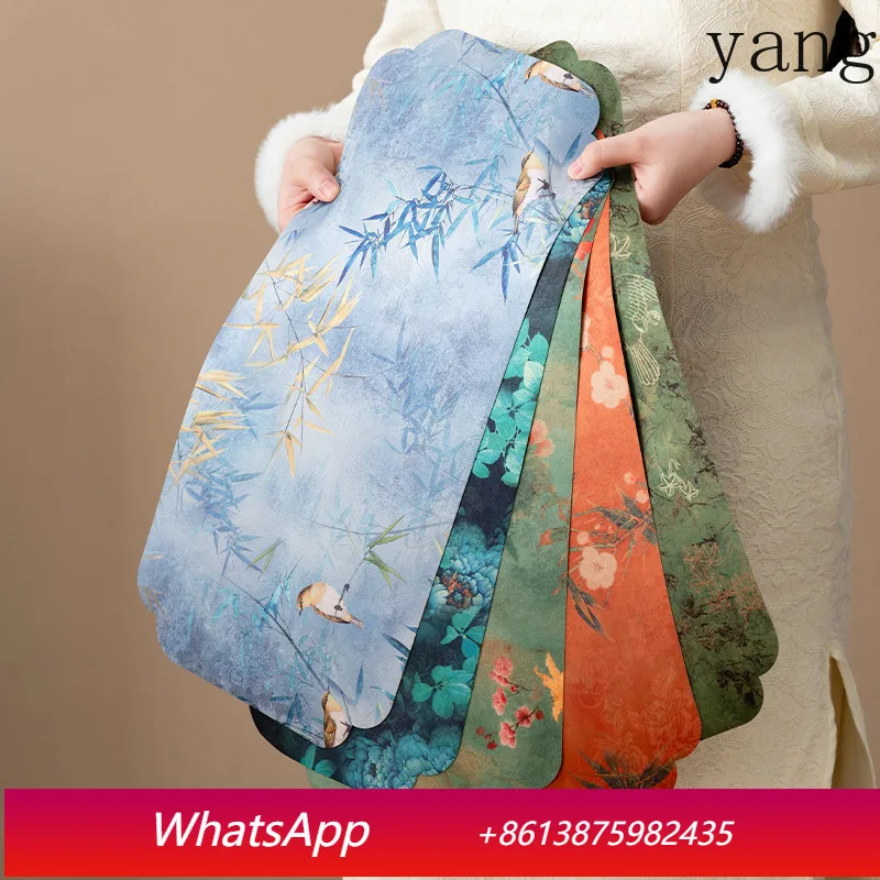 

LTT Chinese style tea banquet zen double-sided waterproof tea table mat dry bubble mat table flag