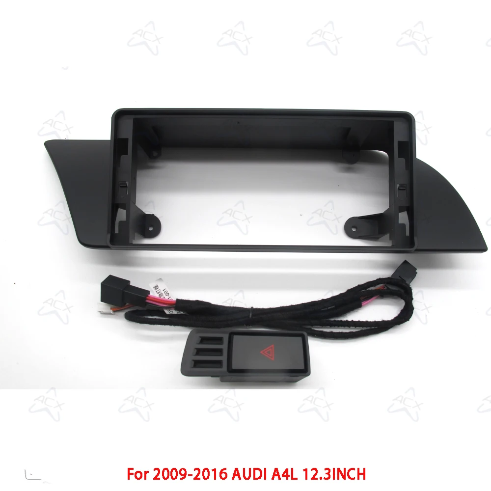 12.3 Inch Car Radio Fascias For 2009 - 2016 Audi A4 A4L A5 B8 LHD Android Stereo Frame Panel With Cable CANBUS Decoding