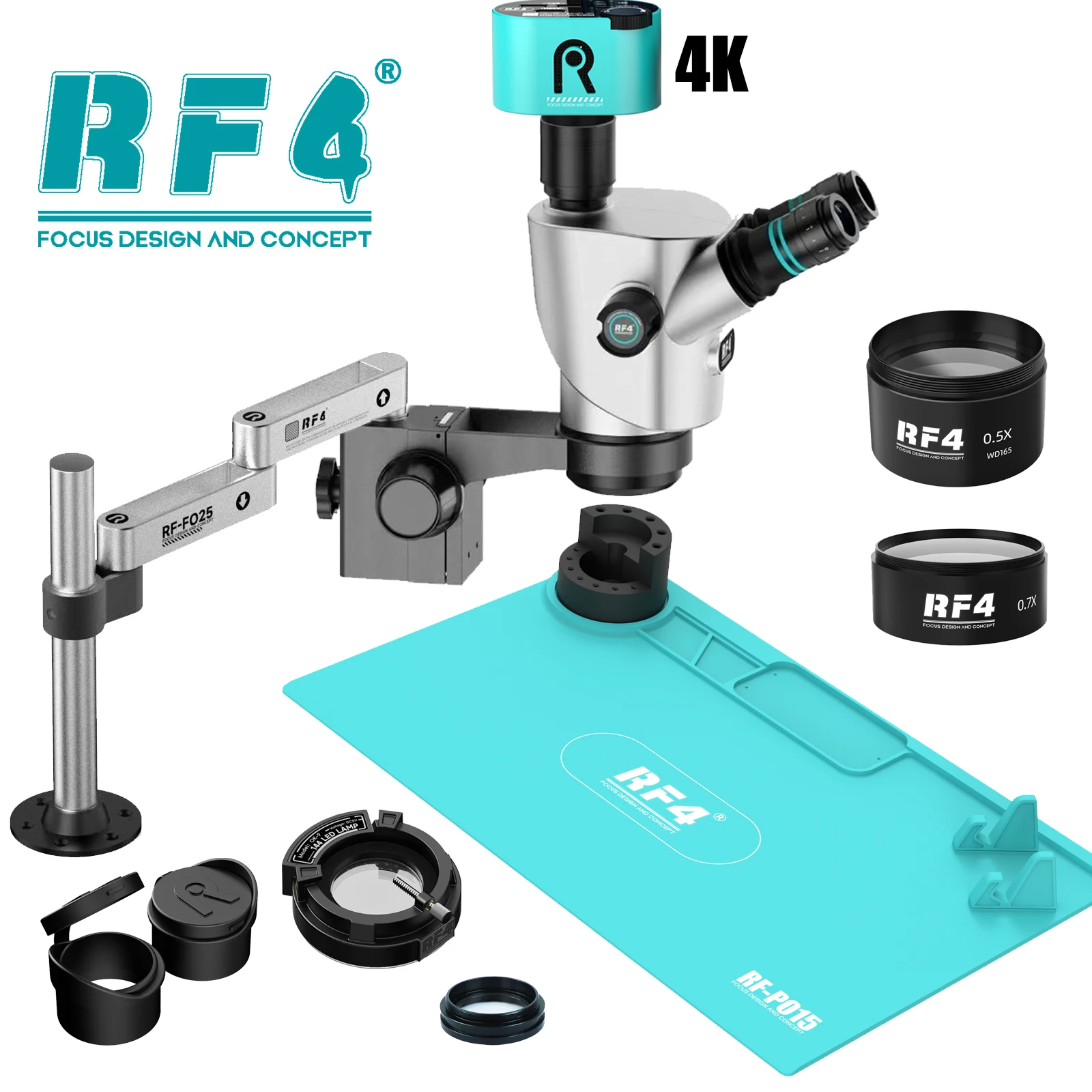 Handwheel Lossless Zoom Omnidirectional Adjustment 4K Microscope Breakthrough Field Limit Dual Anti-fatigue Design RF4-CX71-39A