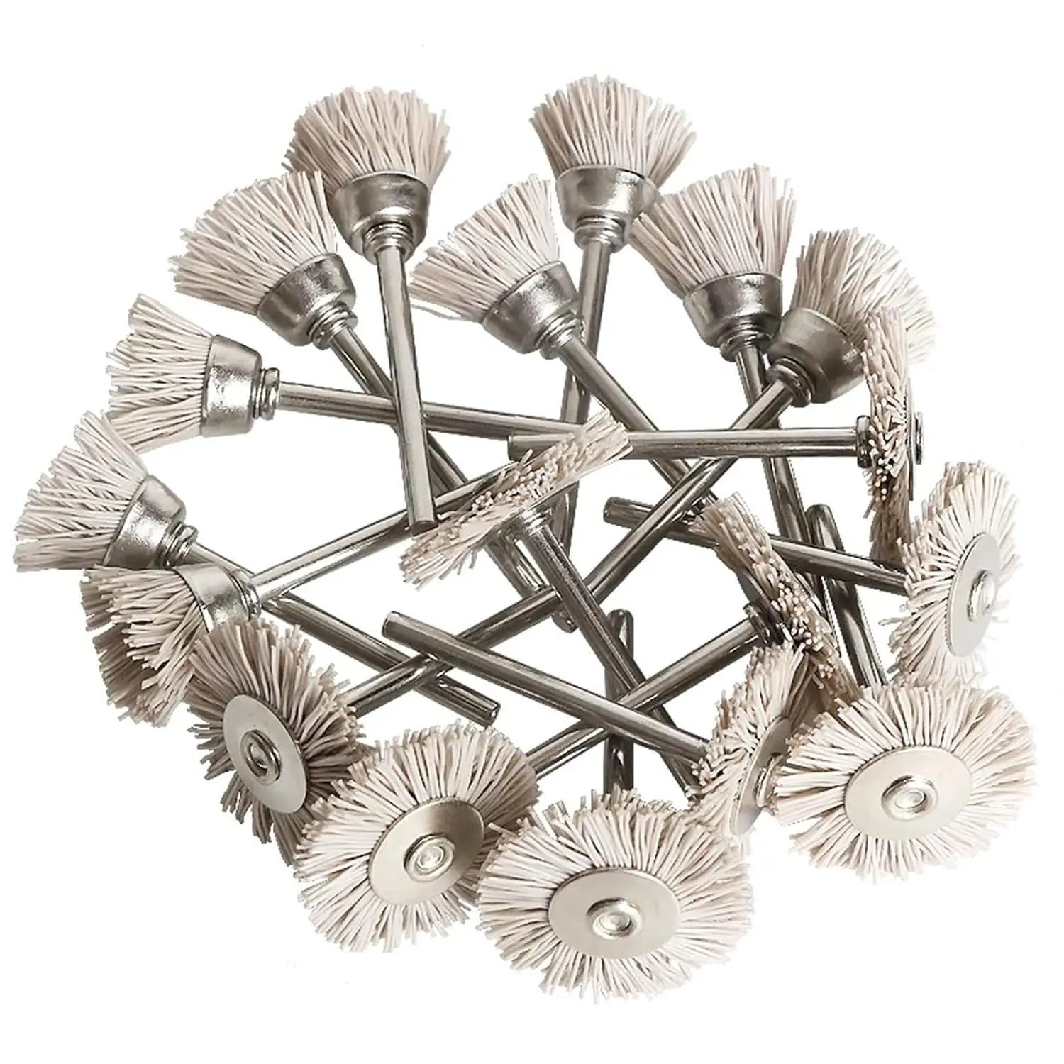 10PC Radial Bristle Kit Abrasive Wire Brush 1/8