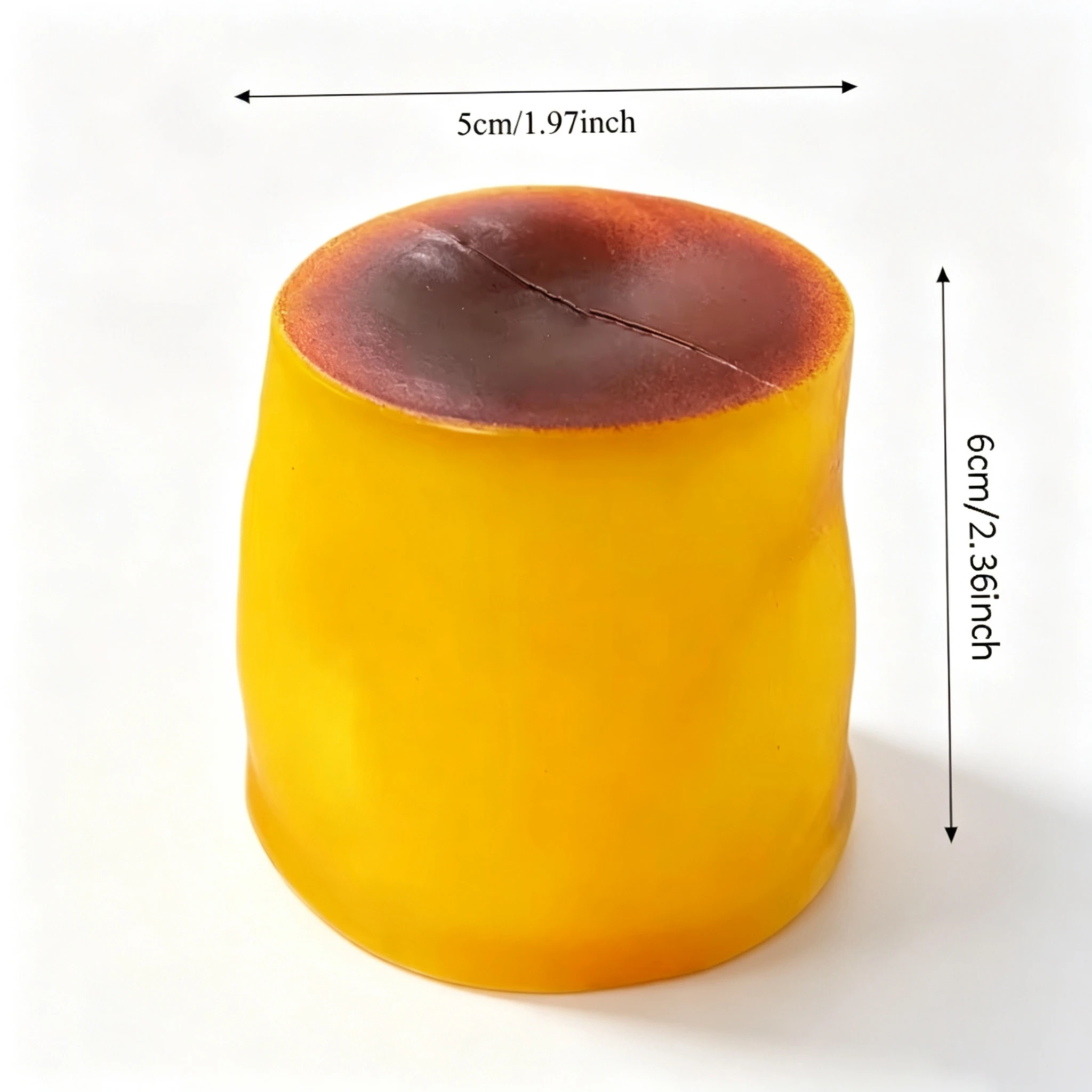 1pc 6cm Cute Caramel Pudding Squishy Fidget Toy Crunchy ASMR Sensory Stress Ball Simulation Food Squeeze Toy Anxiety Relief Gift