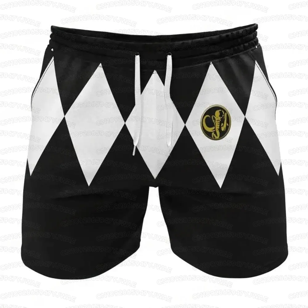 2026 Summer Men's Women's Power Rangers Animation Casual Fitness Shorts Sports Gym Shorts 3D Print Shorts