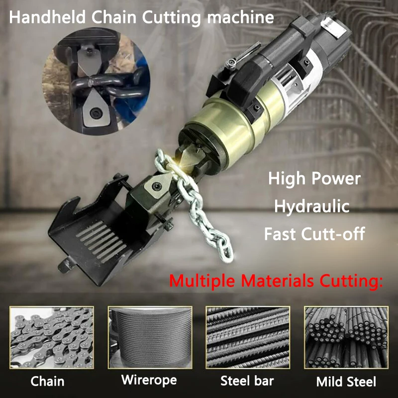 

Handheld Chain Cutting machine CC-13/CC-18 Electric Hydraulic Chain/Wirerope/Mild Steel Cutter Steel bar Shear