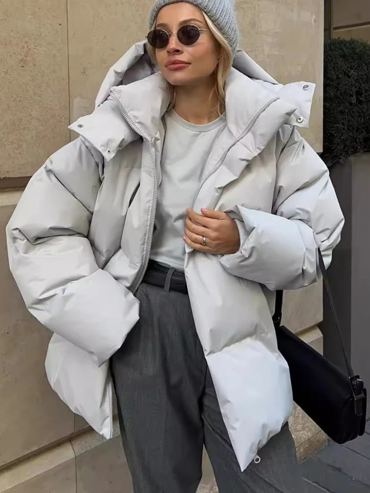 

Women's Cotton Jacket Warm Fashionable Loose Comfortable Pure Cotton Jacket Autumn Winter New Style Casual and Simple Warm Top